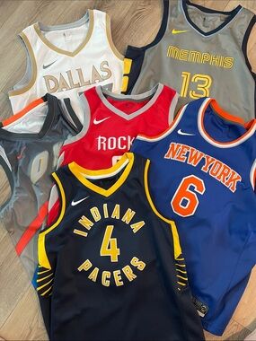 Lot of six (6) Mens NBA Basketball Jersey - xl